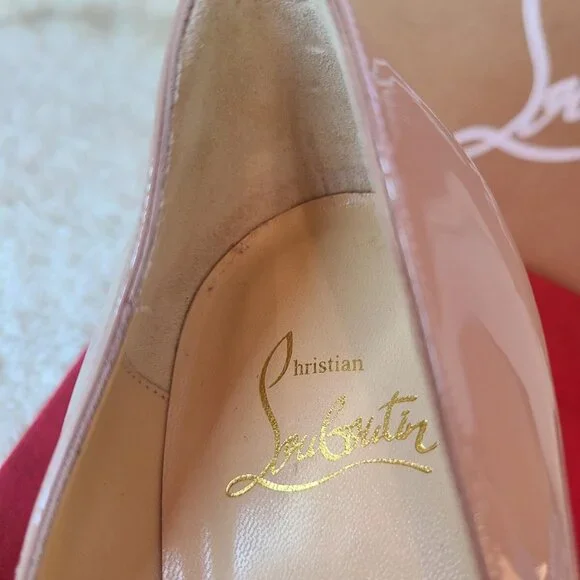 Christian Louboutin Pigalle Plato 100 Nude Patent Pump - Picture 7 of 9